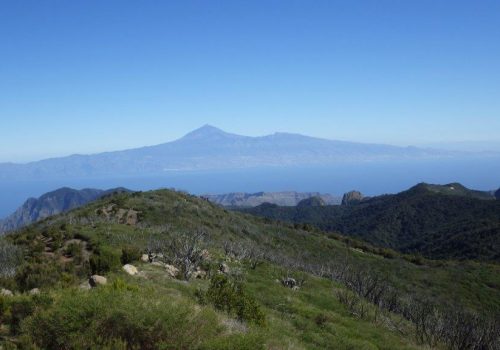 Ausblick Bis Zum Teide Auf Teneriffer
